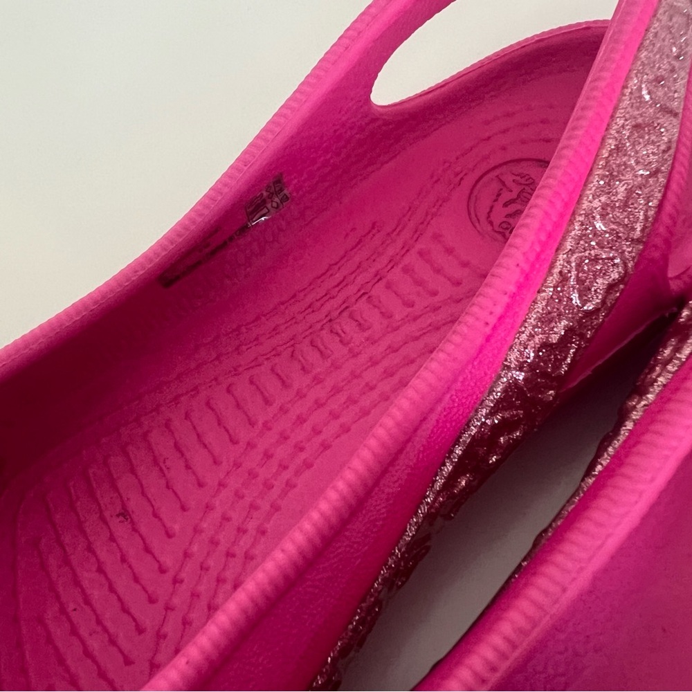 Crocs Kadee Ballet Flats Candy Pink Slip On Flats Comfort Shoes - Picture 4 of 7